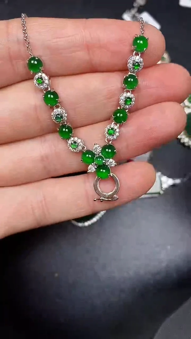 银S925镶嵌戒指翡翠7777