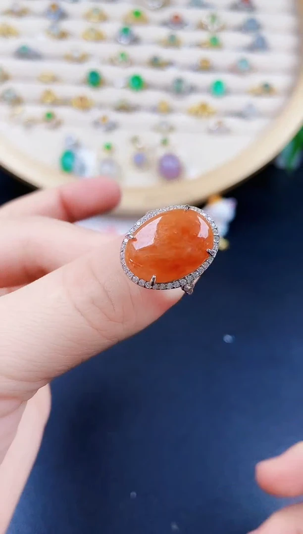 【闪购商品】翡翠戒指银S925镶嵌42452455