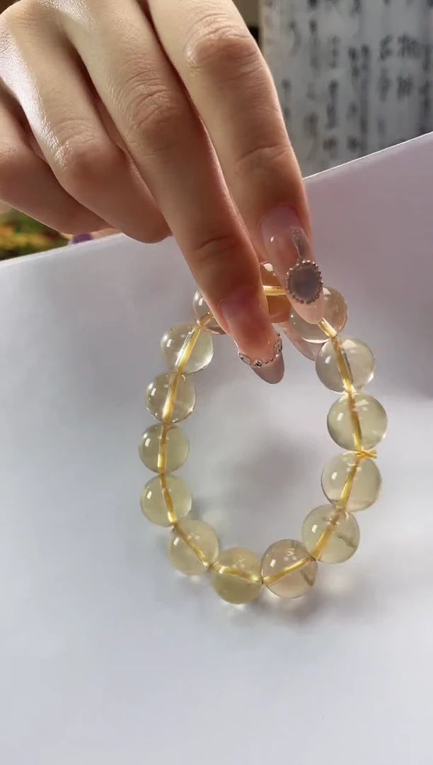 未镶嵌手链水晶巴西黄手串