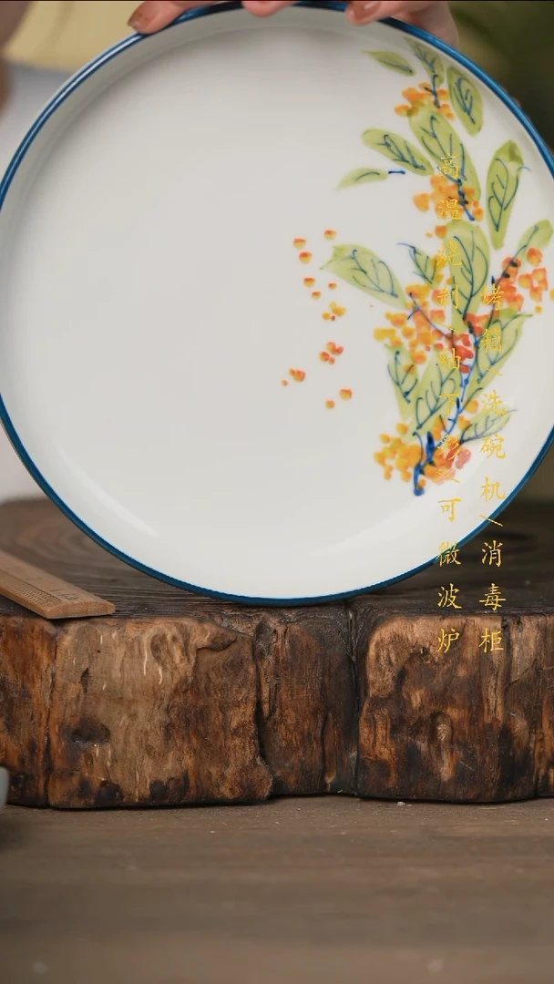 瓷片景德镇高温釉下彩可微波烤箱洗碗机