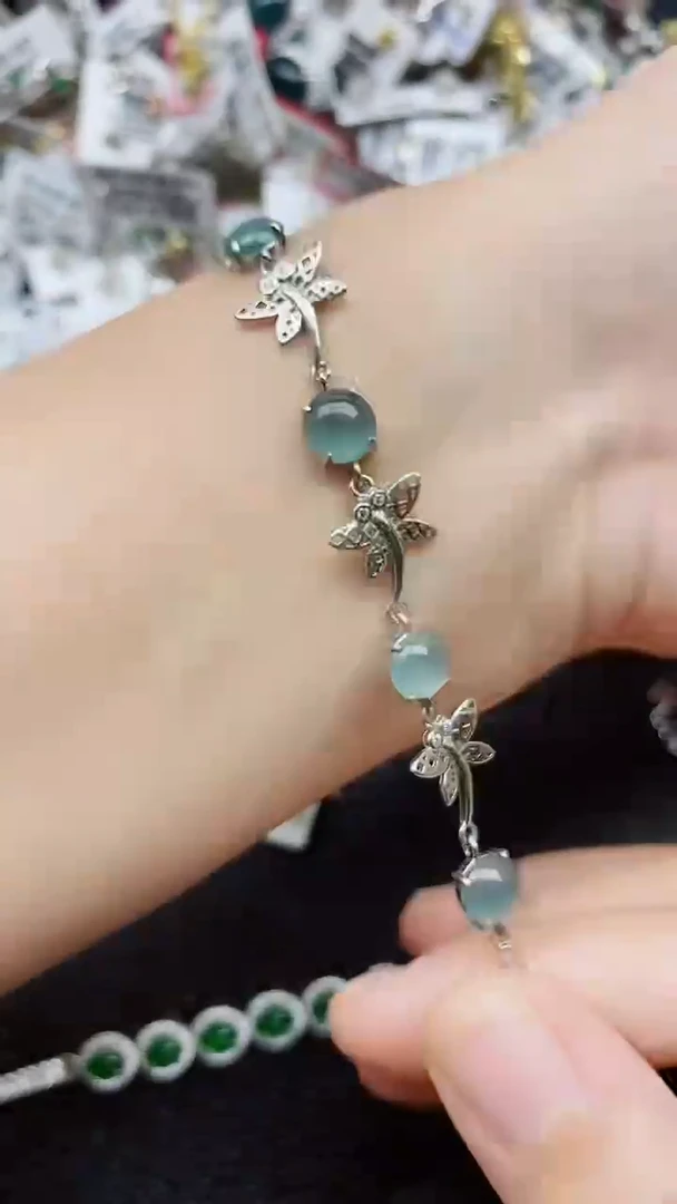 银S925镶嵌戒指翡翠1