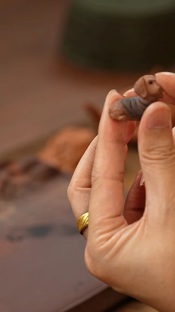 紫砂茶宠腊肠狗茶宠腊肠狗茶宠