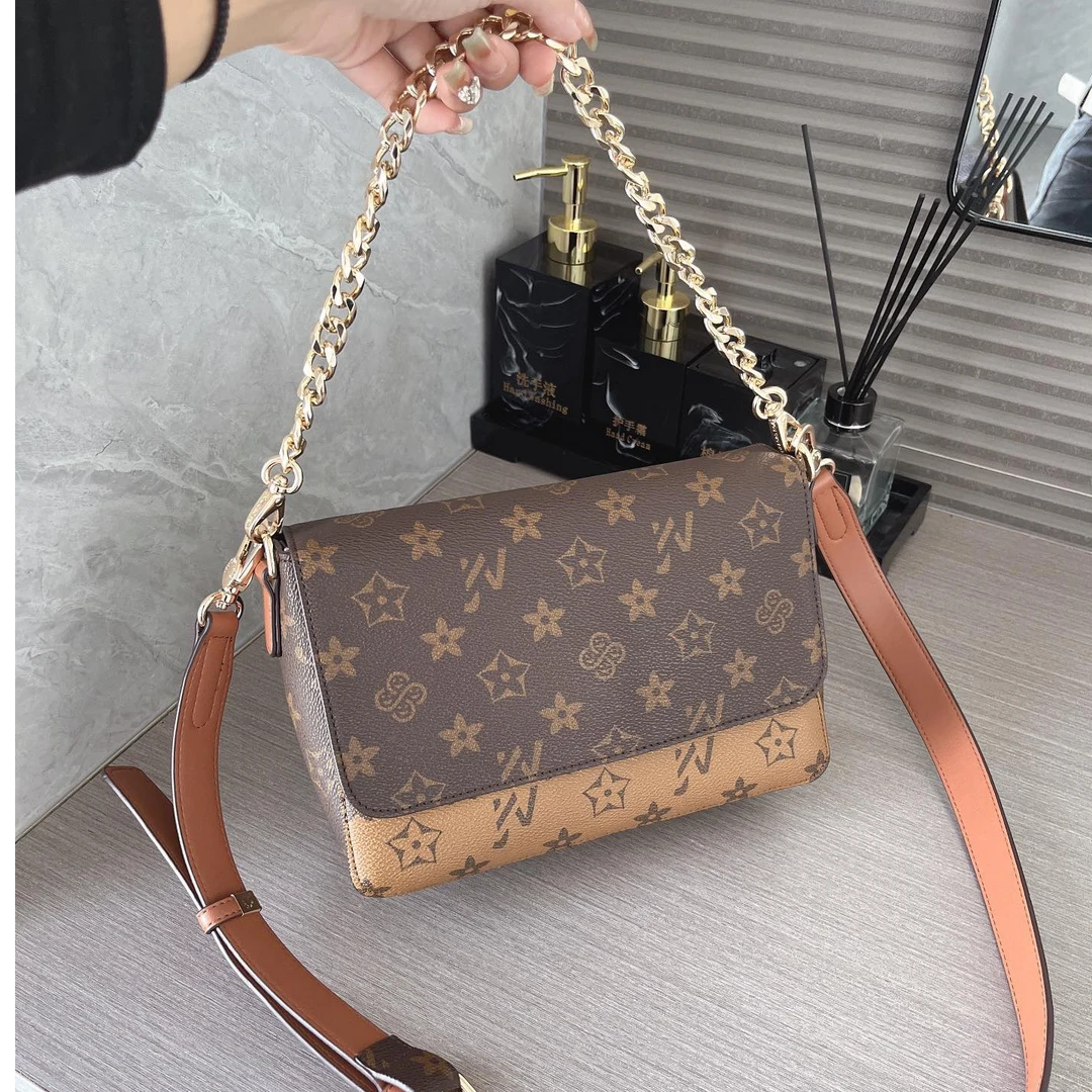 多哆轻奢女包时尚休闲百搭腋下包复古单肩包高品质链条斜挎小方包