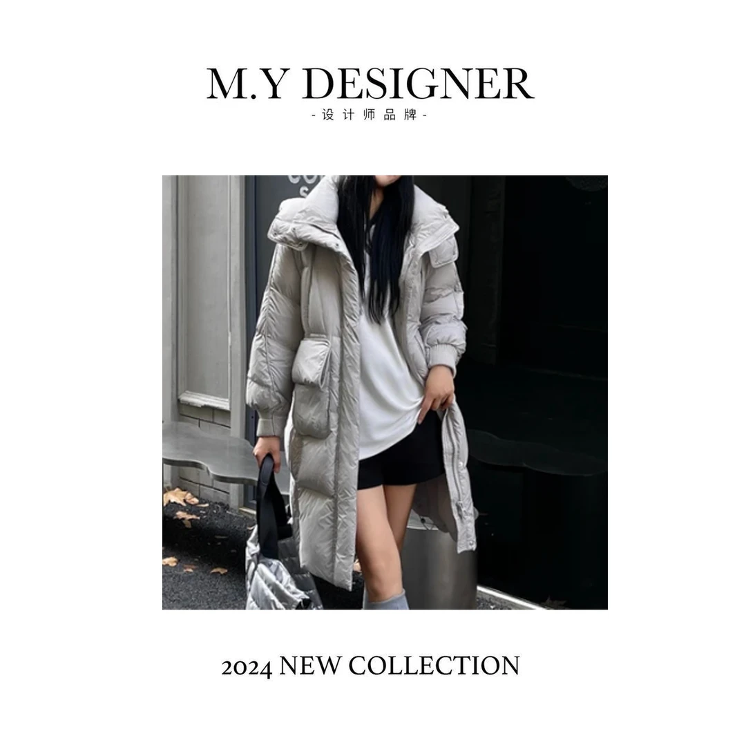 M.Y 媛总 YANJING/颜境时尚廓形长款保暖羽绒服88AW8631