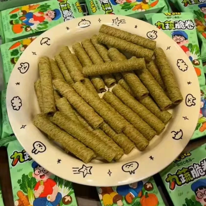 【添加≥20%混合蔬菜粉】佬食仁高钙高膳食纤维九蔬菜脆卷空心蛋酥卷