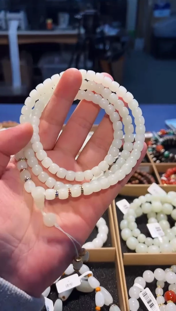未镶嵌手串和田玉8+108