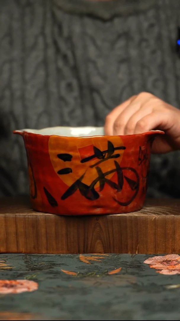 杯釉下彩手工手绘同款陶器
