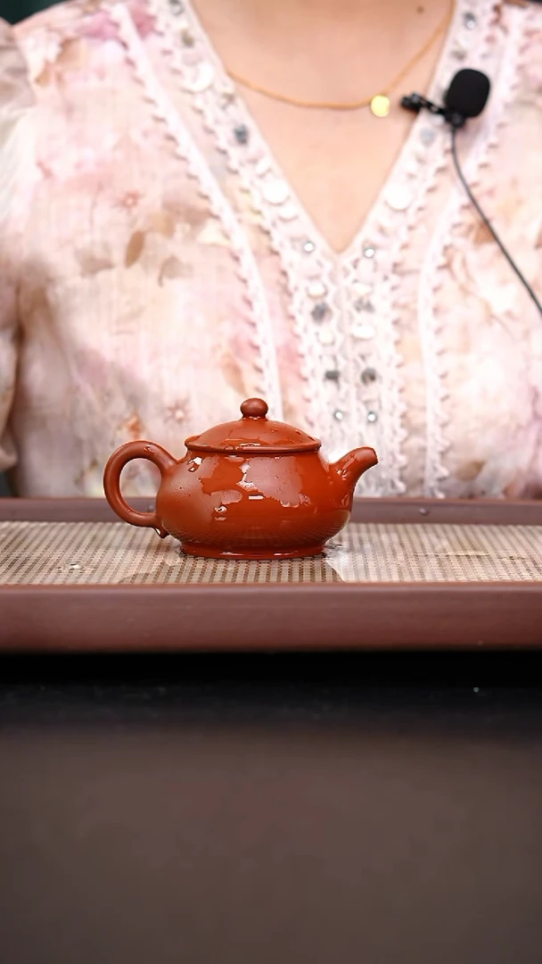 茶壶紫砂小煤窑朱泥潘壶130cc陈佳欢
