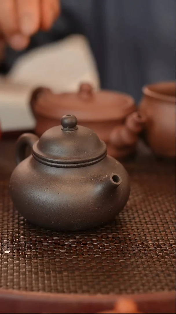 茶壶紫砂清**华原矿手工制作微瑕宽口
