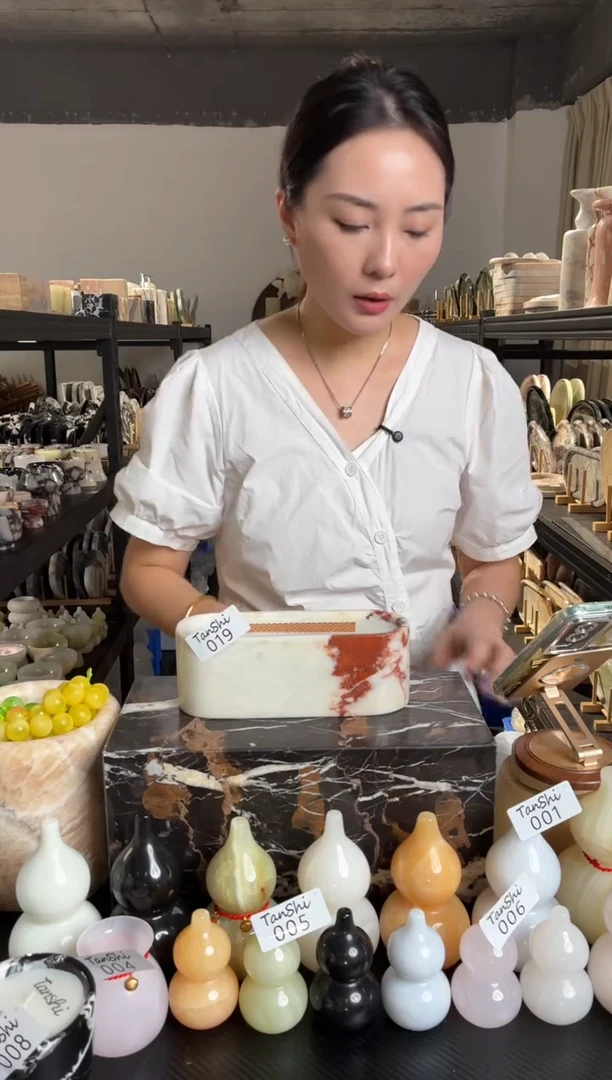 石材019宝红浴缸香薰罐已罐蜡