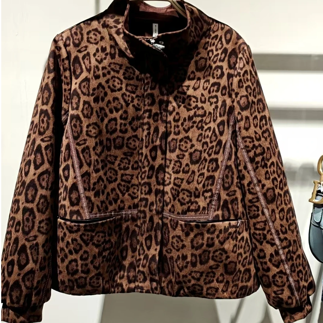 【野趣】YANGSHANG 春夏新款时尚立领豹纹休闲外套-A7S268