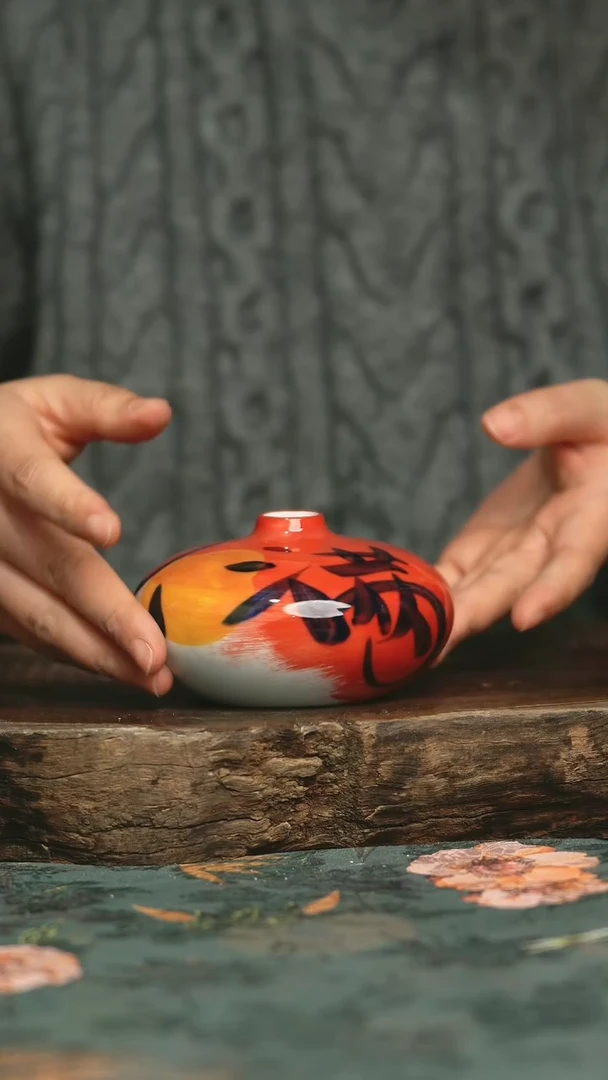 【闪购商品】瓷片釉下彩手工手绘同款陶器