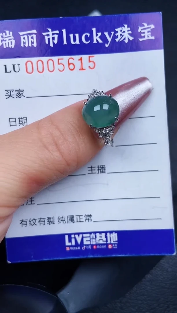 颈饰银S925镶嵌翡翠5615