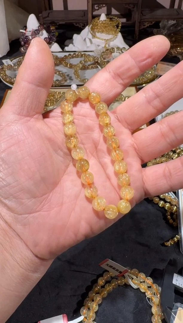 未镶嵌手串发晶SJ-677金发晶