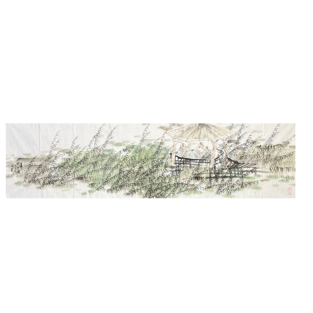 王明明 《闲逸图》 六尺对开 W-R-1421  软片-A