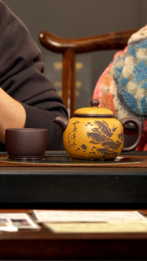 【闪购商品】紫砂茶壶ZCP 黑墩头 匏樽 350cc