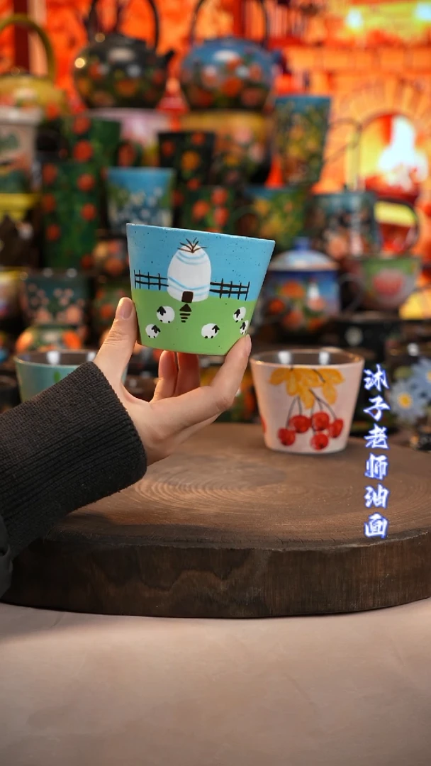 油画   釉下彩   杯子