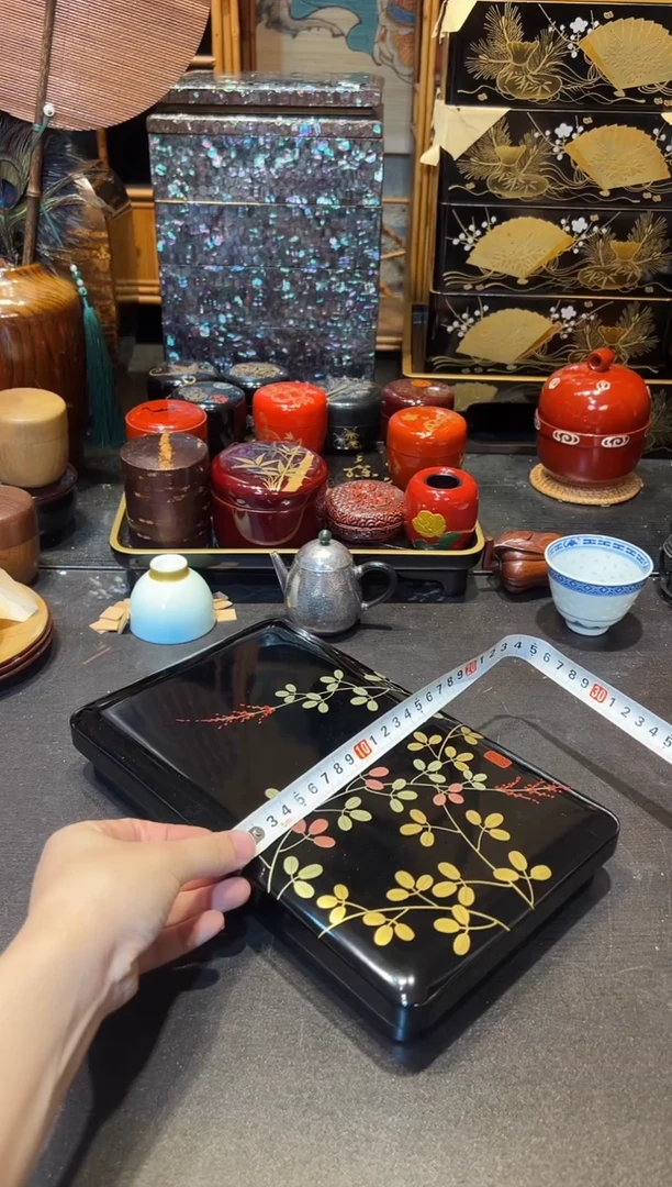 金莳绘 砚盒 大漆漆器大漆漆器