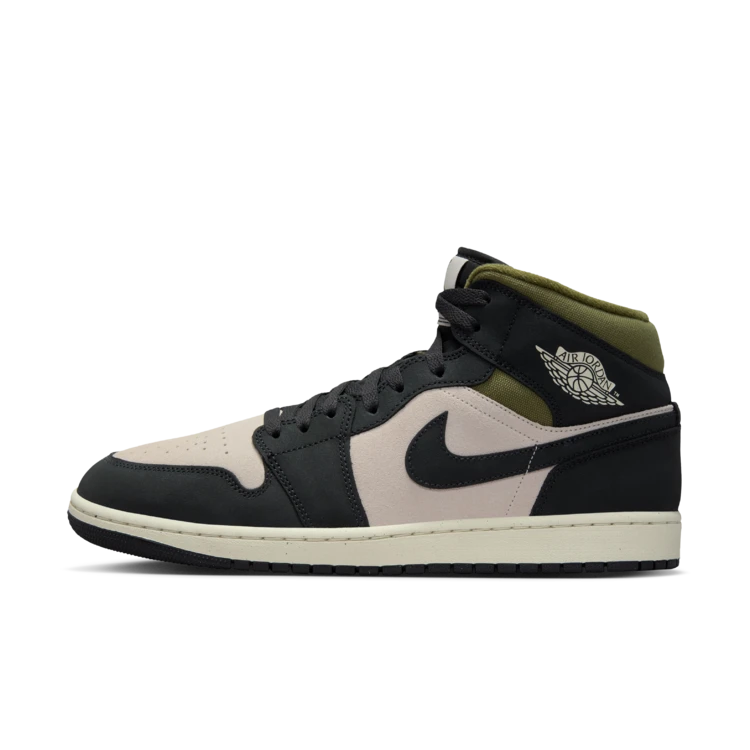 Nike/耐克官方正品 AJ1 男子中帮军绿户外百搭休闲鞋 HV4091-102