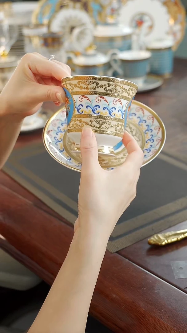 瓷片咖啡杯碟1套