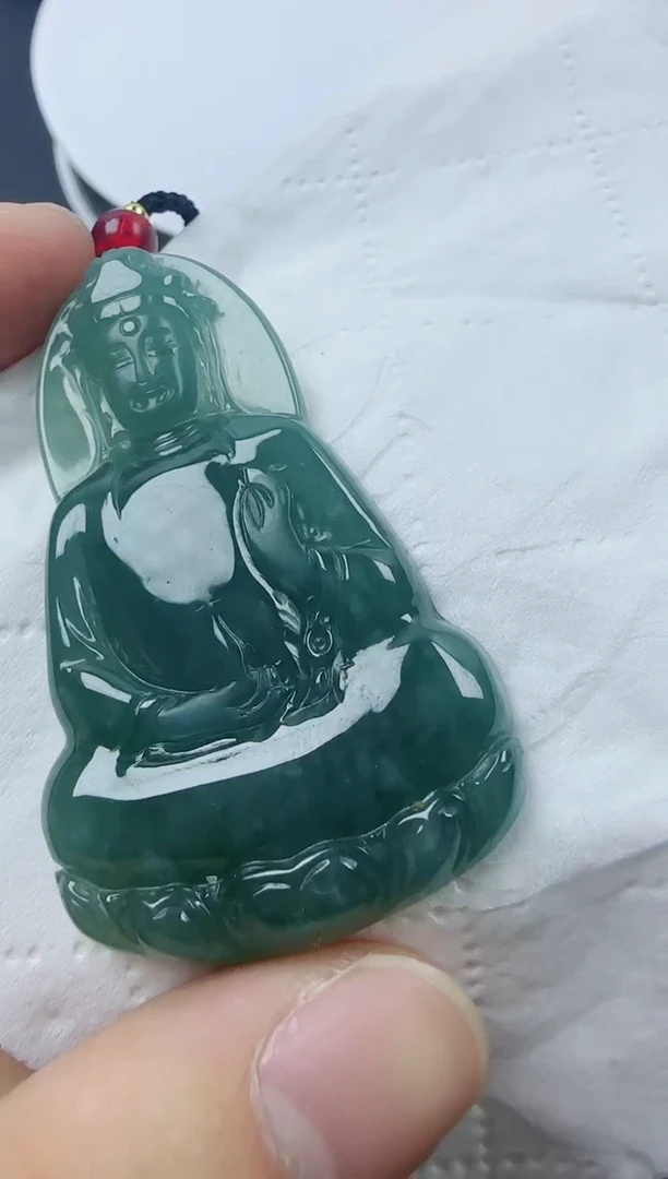 【闪购商品】翡翠颈饰未镶嵌素衣观音11111