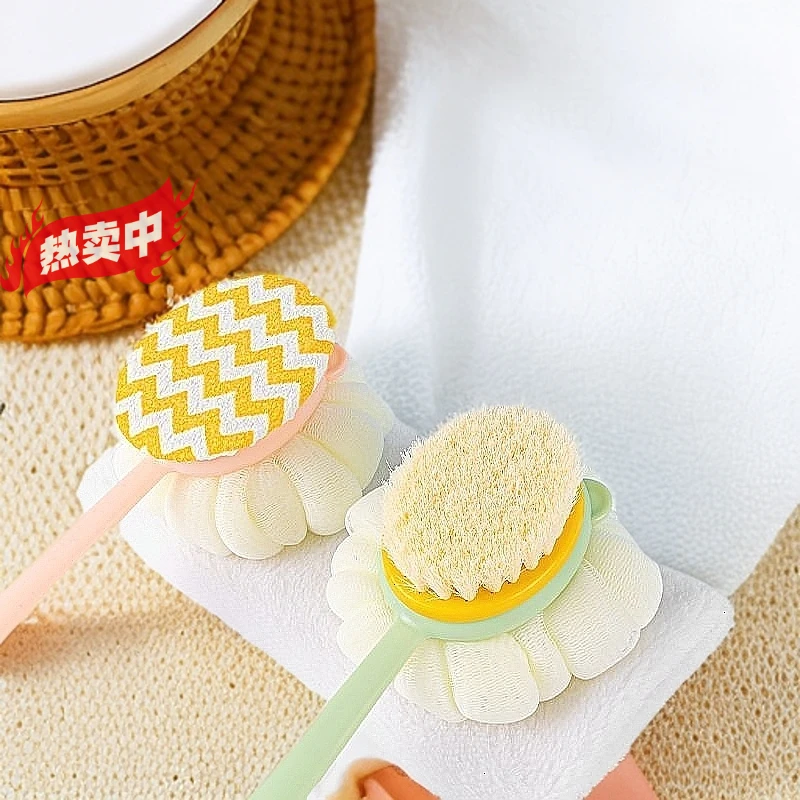 搓澡搓泥神器长柄浴球搓后背刷不求人软毛双面搓澡巾沐浴搓澡巾