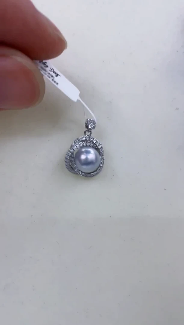 颈饰银S925镶嵌海水珍珠