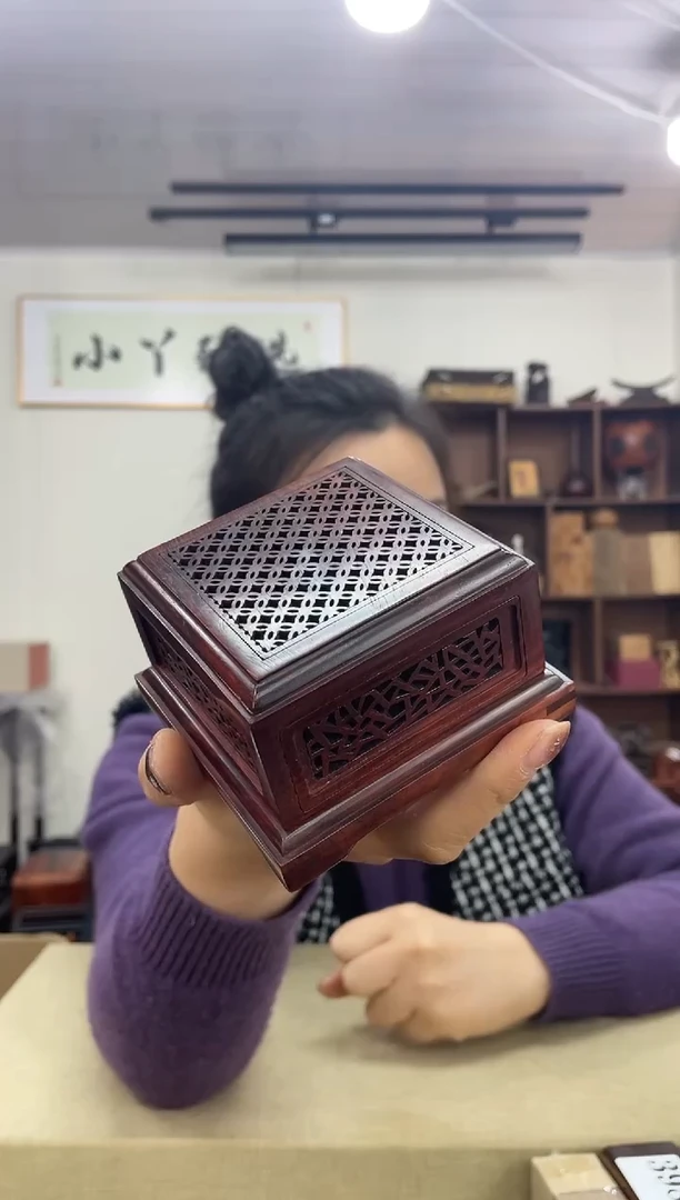 乌木类506小叶紫檀香盒木木