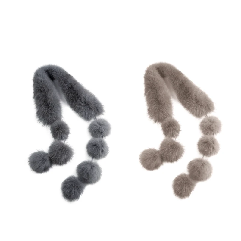 陈妍君百搭气质球球狐狸毛皮草围脖 CYJ-YJ46-WJ01