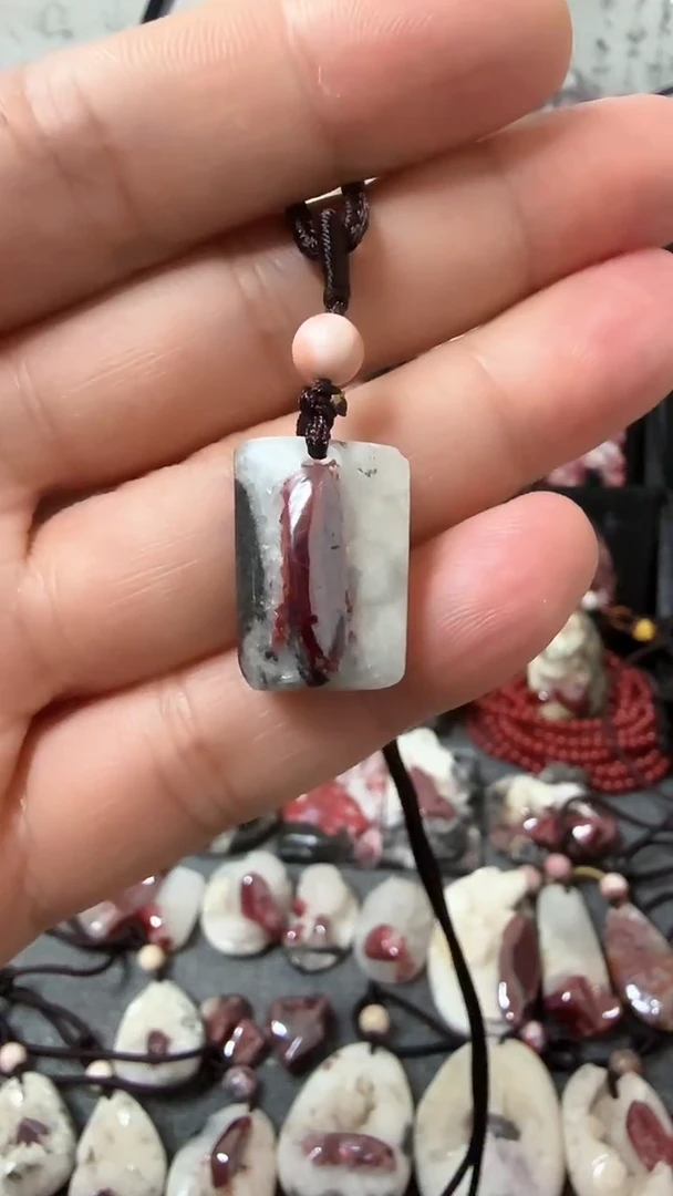 【闪购商品】天然辰砂大晶砂随行吊坠1