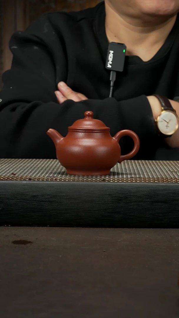 【闪购商品】紫砂茶壶朱泥 潘壶130cc 045