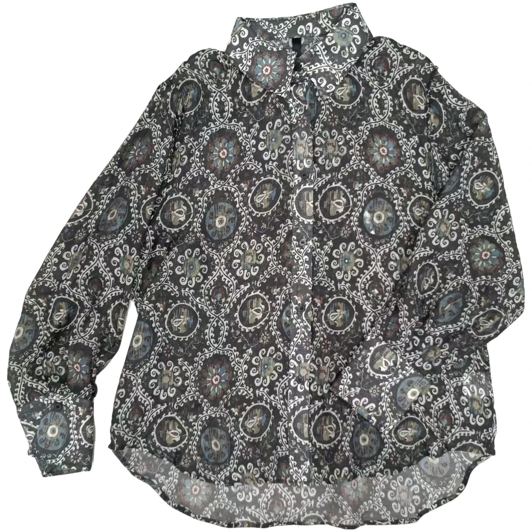 02517503素花衬衣 时尚简约个性百搭休闲舒适减龄宽松潮流慵懒