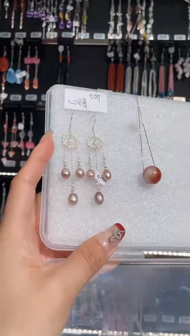 【闪购商品】紫晶耳饰银S925镶嵌心晴