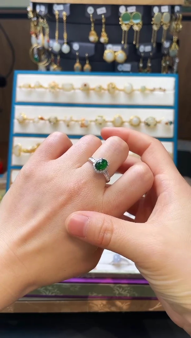 【闪购商品】翡翠手链银S925镶嵌戒指