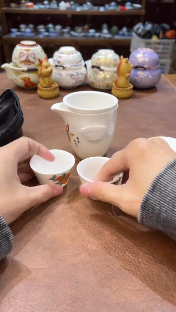 真的很便宜会开片的旅行茶具