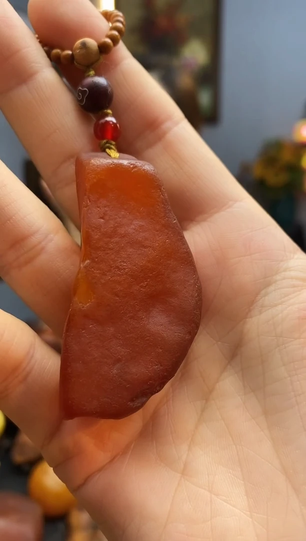 琥珀颈饰未镶嵌挂件