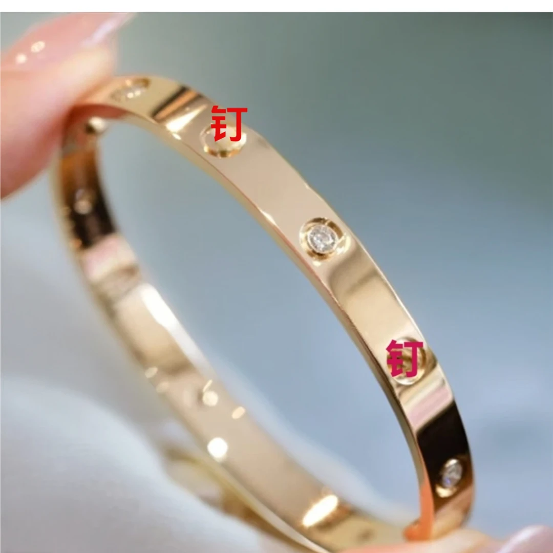 手镯 #三男孩专享#002光面 四钻手镯轻奢百搭款时尚经典