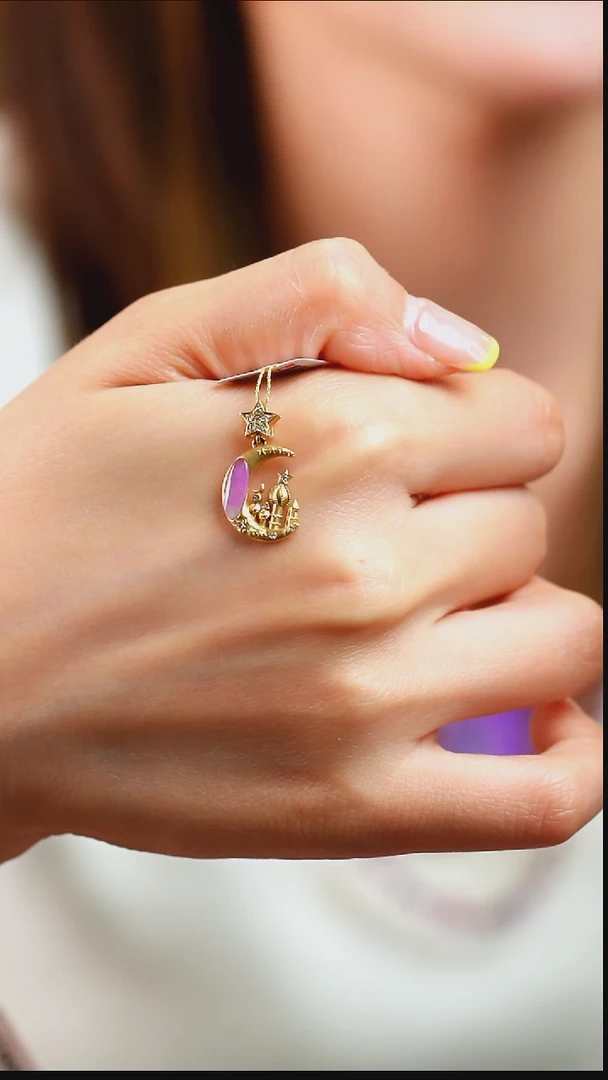 18K金镶嵌苏纪石（舒俱来）吊坠(不含链)1