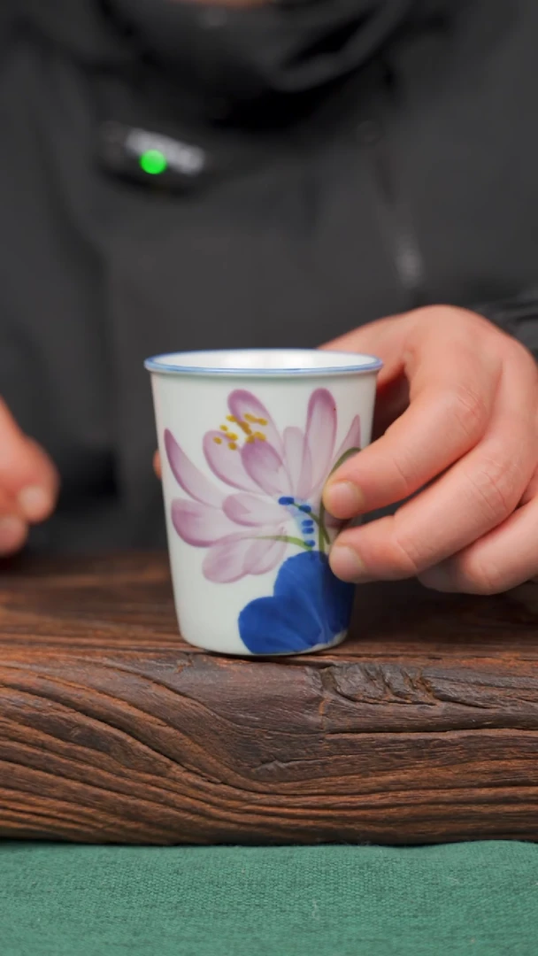 【闪购商品】瓷片13寻一缕瓷香杯釉下手工手绘瓷器