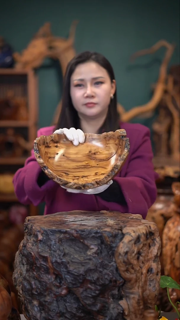 【闪购商品】枣木雷击枣木果盘