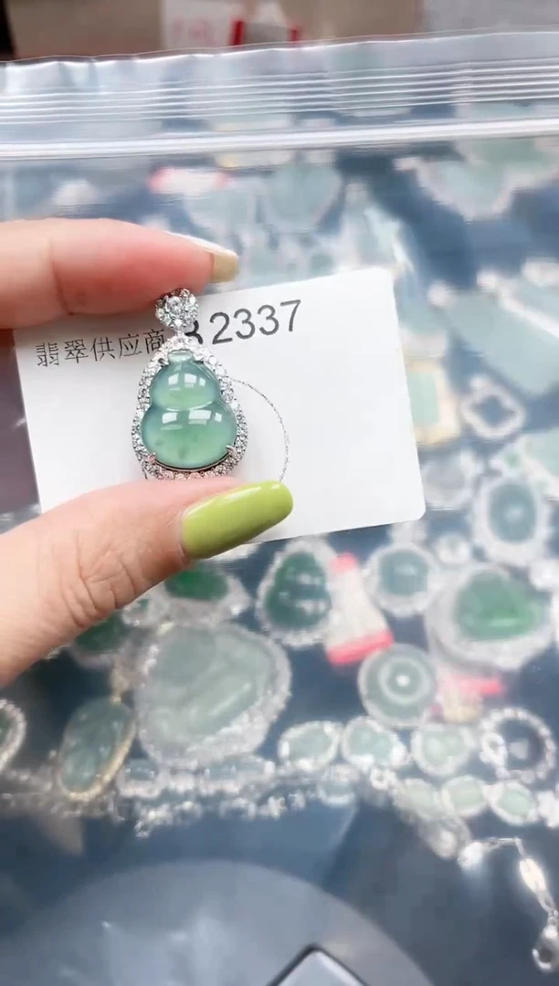 【闪购商品】翡翠颈饰未镶嵌赠皮绳2337