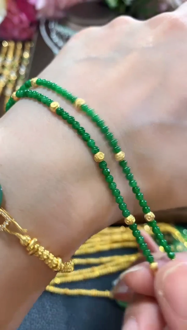 18K金镶嵌手链翡翠m8多样性一件发货