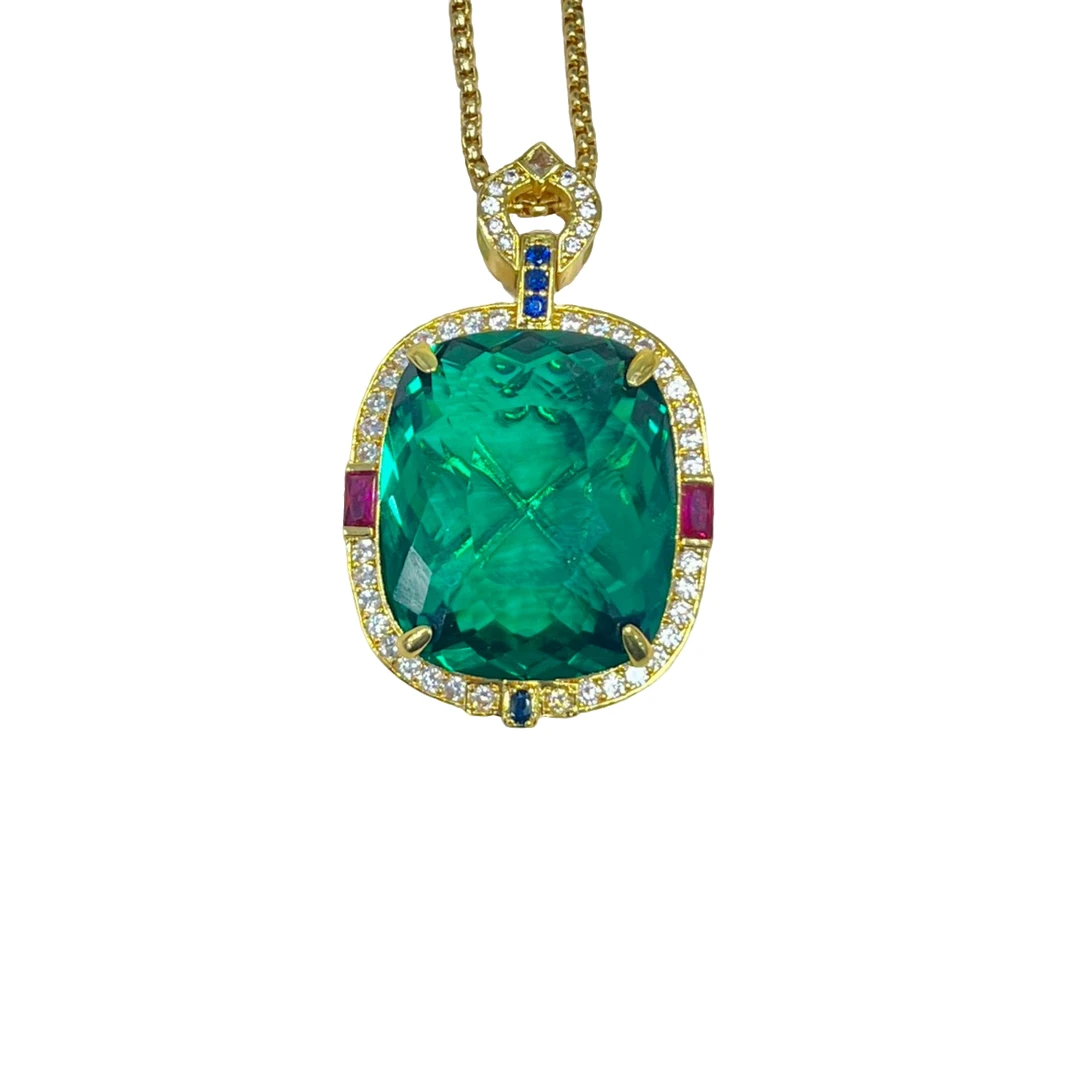 【超星专属】X018 精美祖母绿吊坠 多样性发其一