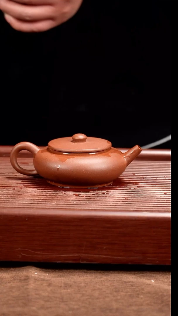 茶壶紫砂宜兴紫砂扁玉壶