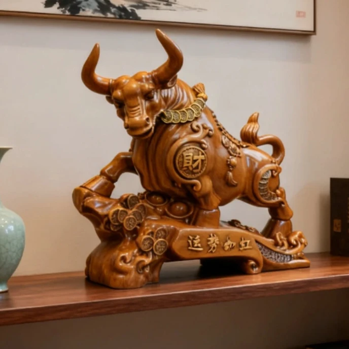 运势如虹牛摆件客厅家居装饰品乔迁开业礼物