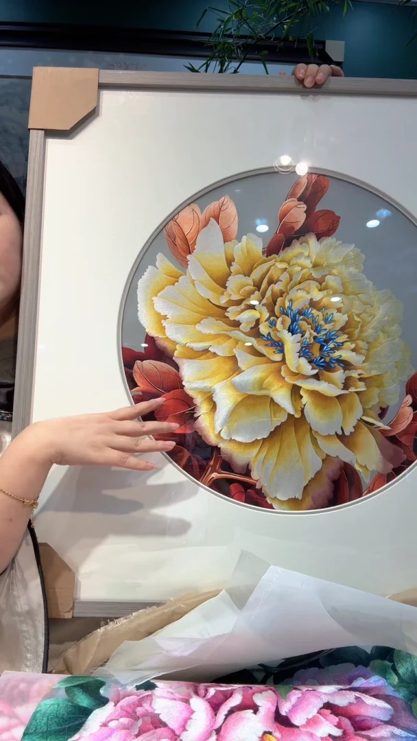 横款非遗刺绣手工装饰画绣片