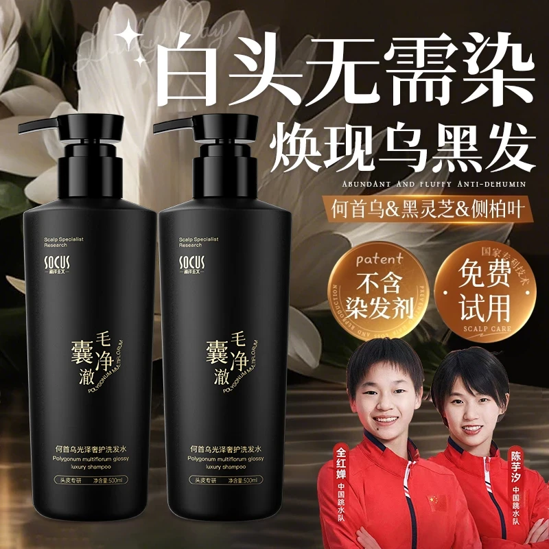 【官方推荐】何首乌洗发水专效密发止脱奢护蓬松光泽柔顺高能养护