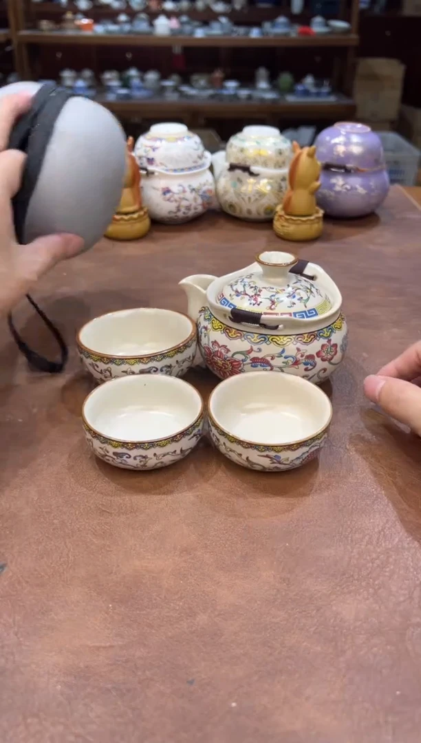 真的很便宜会开片的旅行茶具