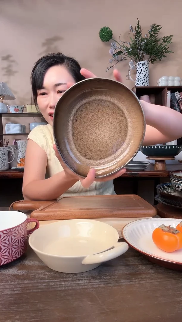7.9英寸异形窑变钵钵碗微瑕