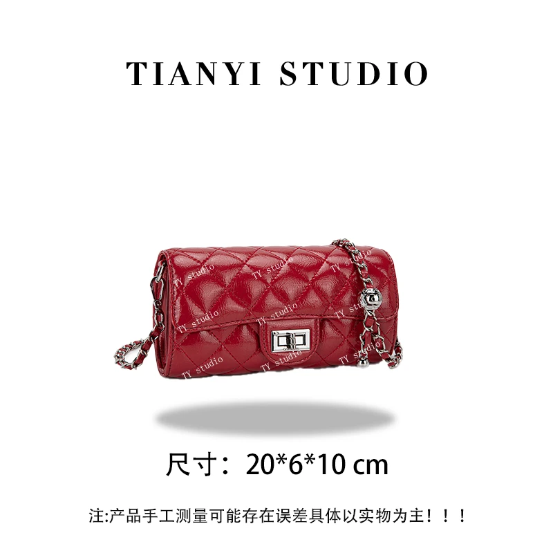 【TY】QYX-81546-珊瑚红 轻奢高级韩版单肩潮流时尚简约女包